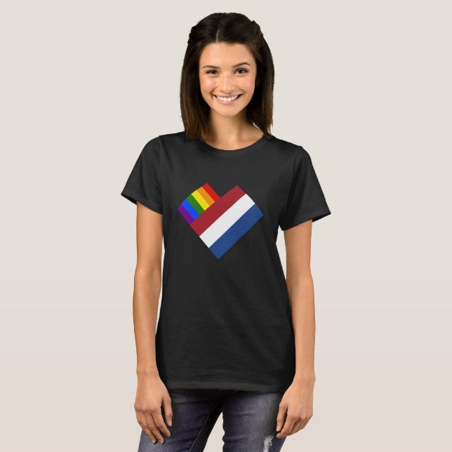Pridet Nederländerna Tee Shirt (Hel framsida)