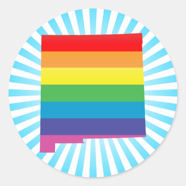 pridet new mexico. runt klistermärke (Framsida)