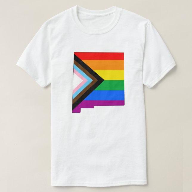 Pridet new mexico State Pride LGBTQ Progress (HBT- T Shirt (Design framsida)