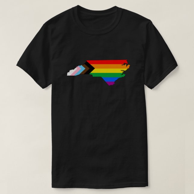 Pridet North Carolina State Pride LGBTQ Progress T Shirt (Design framsida)