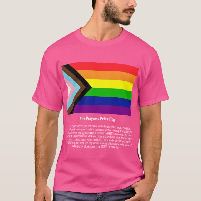 Pridet Nytt förlopp Flagga #tee #LGBTQ+ T Shirt (Framsida)