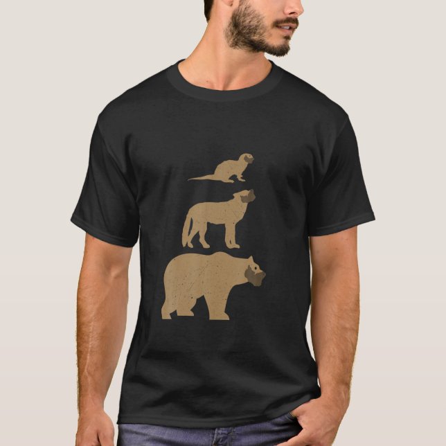 Pridet Otter Varg Bear Gay Slang LGBT T Shirt (Framsida)