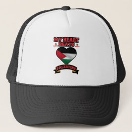 Pridet Palestine Heart Flagga Support Freedom Keps