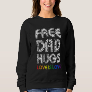 Pridet Pappa Hugs LGbt för Far vid Son Daughte T Shirt