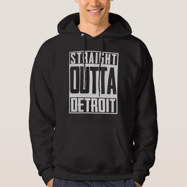 Pridet Patriot för rakt Outta Detroit Hoodie (Framsida)