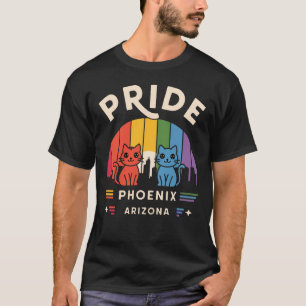Pridet Phoenix City Arizona USA Rainbow Flagga T Shirt