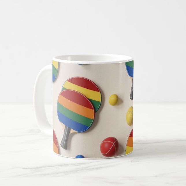 Pridet Ping Pong Kaffemugg (Framsida vänster)