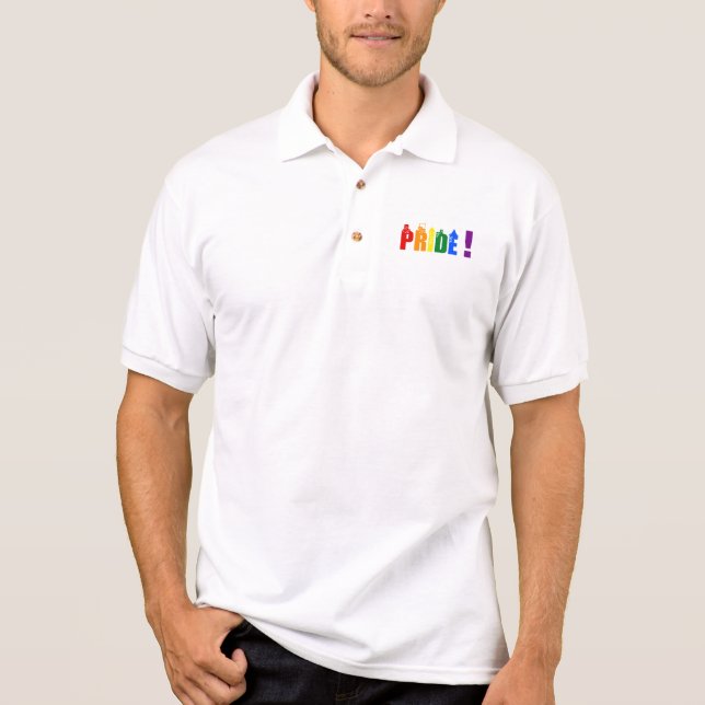 Pridet Polo Shirt för hbt-regnbåge Polotröja (Framsida)