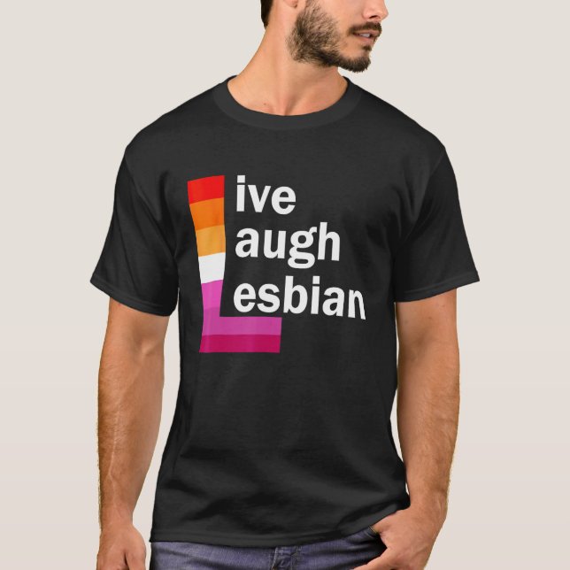 Pridet Pride för direktLaugh-Lesbisk, Vuxen LGBT-P T Shirt (Framsida)