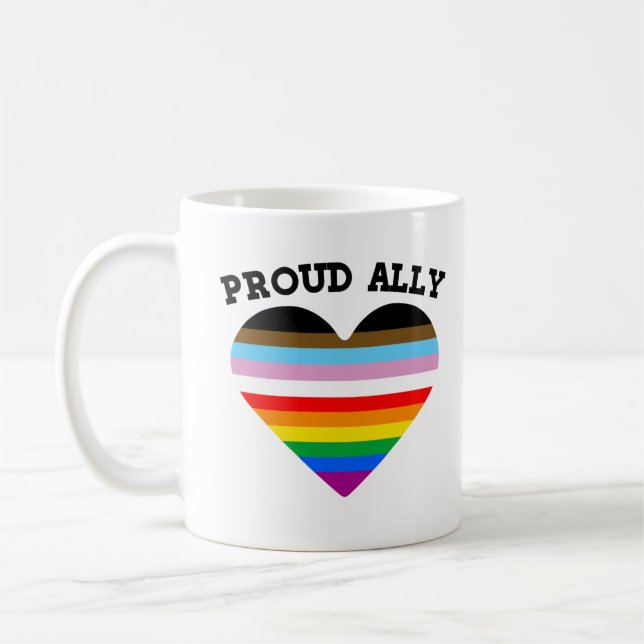 Pridet Proud Ally Progress Kaffemugg (Vänster)