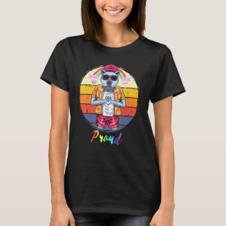 Pridet Proud Retro Rainbow Hund Lgbt T Shirt
