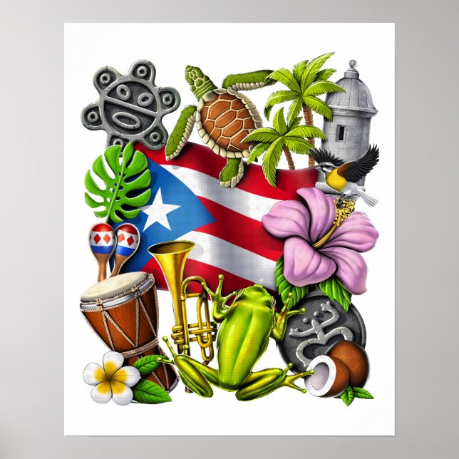 Pridet Puerto Rico Boricua Poster (Framsidan)