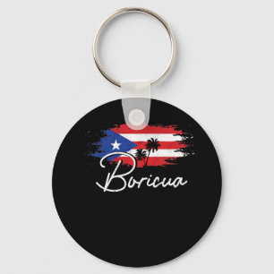 Pridet Puerto Rico Boricua Puerto Rican Flagga Nyckelring