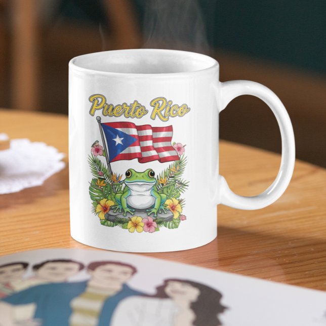 Pridet Puerto Rico Coquí Frog Boricua Kaffemugg (Puerto Rico Coquí Frog Boricua Pride Coffee Mug)