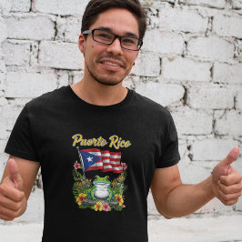 Pridet Puerto Rico Coquí Frog Boricua T Shirt
