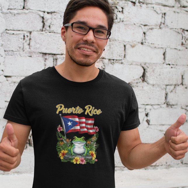 Pridet Puerto Rico Coquí Frog Boricua T Shirt (Puerto Rico Coquí Frog Boricua Pride T-Shirt)