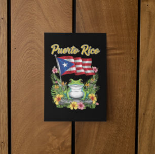 Pridet Puerto Rico Coquí Frog Boricua Vykort