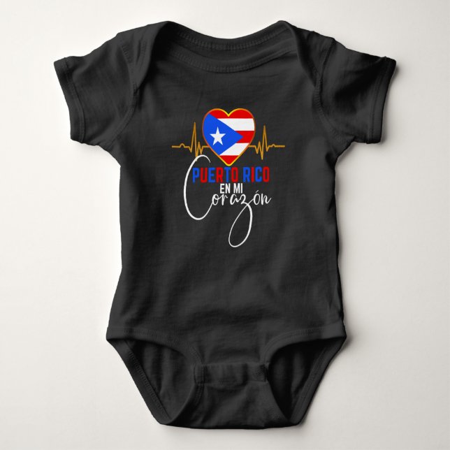 Pridet Puerto Rico en mi Corazon Puerto Rican  T Shirt (Framsida)
