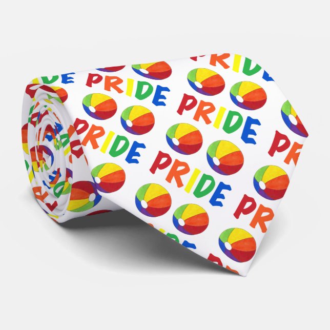 PRIDET Rainbow Beach Boll Bollar Beachball Tie Slips (Rullad)