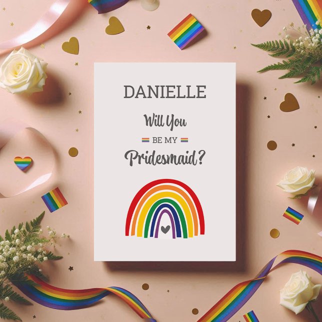 Pridet Rainbow Bridesmaid Frieri kort LGBTQ (Skapare uppladdad)