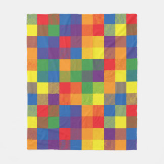 Pridet Rainbow Buffalo Check Play Fleecefilt