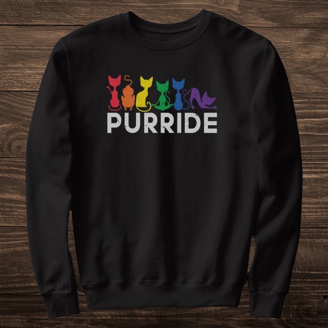 Pridet Rainbow Cats Purride LGBTQ Lång Ärmad Tröja (Skapare uppladdad)
