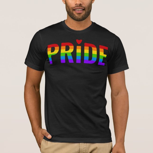PRIDET Rainbow Färg Diversity & Unity T Shirt (Framsida)