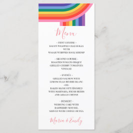 Pridet Rainbow Gay Bröllop Menu för HBT-Lesbisk Meny