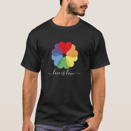 Pridet Rainbow Hearts Kärlek är kärlek T Shirt