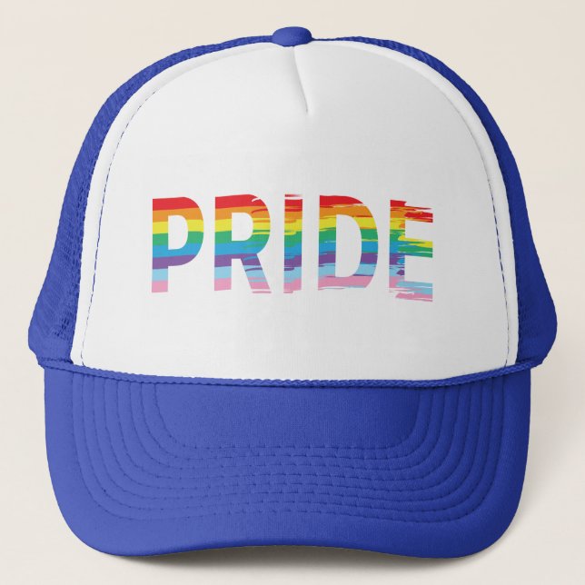 PRIDET Rainbow HGBTQIA Flagga, Gay pride Blue Keps (Framsida)