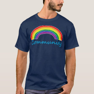 Pridet Rainbow i gemenskapen T Shirt