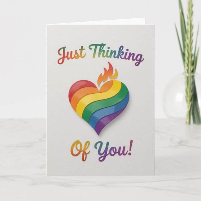 Pridet Rainbow Kärlek, HGBTQIA Helgkort (Framsida)