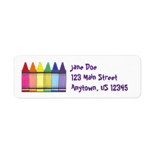 Pridet Rainbow Kritor Artist Art Supplies Teacher Returadress Etikett
