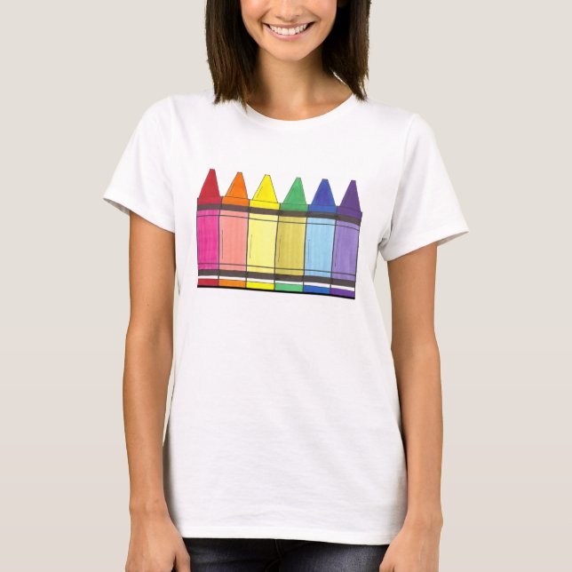 Pridet Rainbow Kritor Artist Art Supplies Teacher Tee (Framsida)
