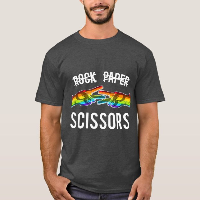 Pridet Rainbow LGB för Lesbisken för Pappra saxar  T Shirt (Framsida)