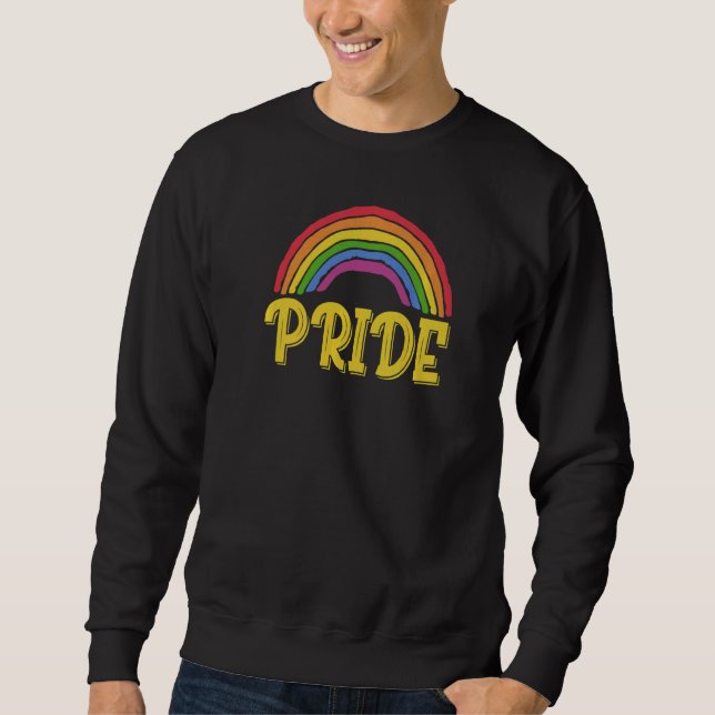 Pridet Rainbow Lgbt Bisexual Queer Gay pride Month Lång Ärmad Tröja (Framsida)