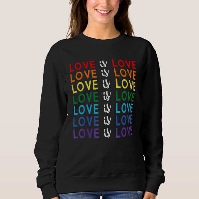 Pridet Rainbow Lgbt Equality Kärlek är Kärlek T Shirt (Framsida)