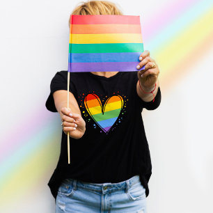 Pridet Rainbow LGBTQ Girls Basic-Mörk T-Shirt