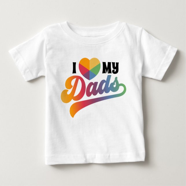 Pridet Rainbow LGBTQ I Kärlek My Pappor T-Shirt (Framsida)