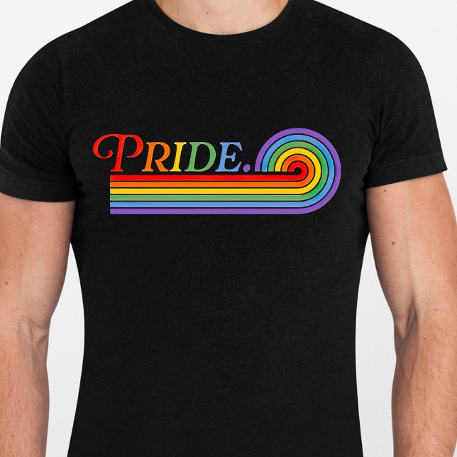 Pridet Rainbow LGBTQ Manar Basic-Mörk T Shirt (Skapare uppladdad)