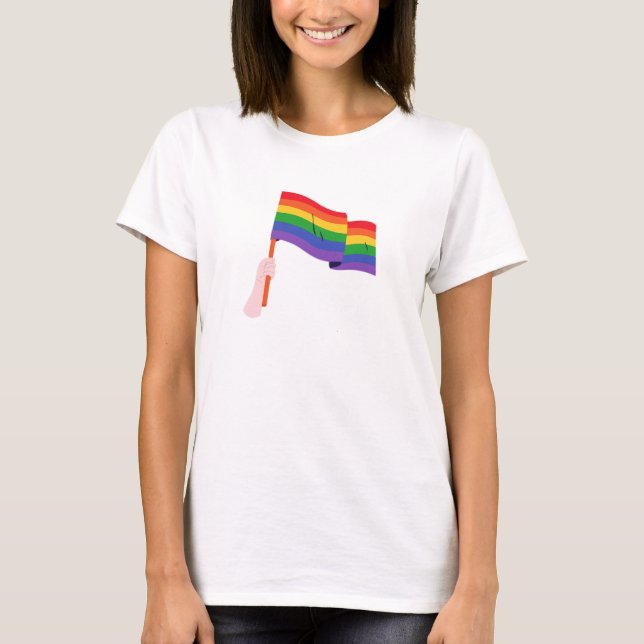 Pridet Rainbow LGBTQ T-Shirt (Framsida)