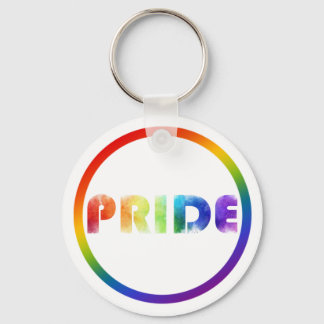 Pridet Rainbow Metall Circle Keychain, 2 tum Nyckelring