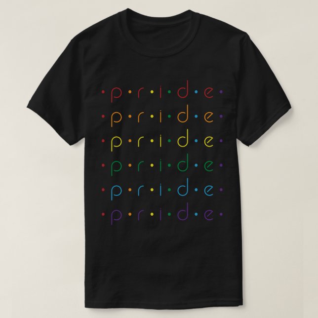 Pridet Rainbow Mönster Dots Gay HGBT Queer Ally T Shirt (Design framsida)