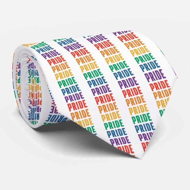Pridet Rainbow Neck Tie för HBT TQ Slips (Rullad)