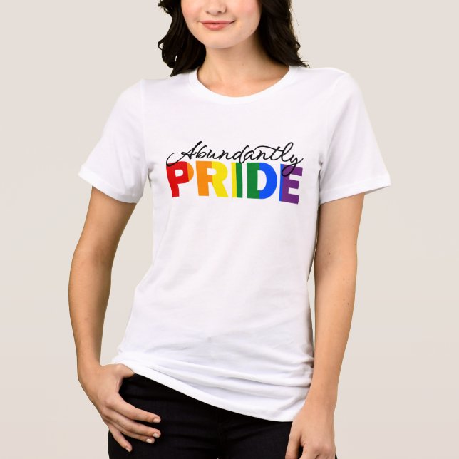 Pridet Rainbow Proud ska vara Gay T-Shirt (Framsida)
