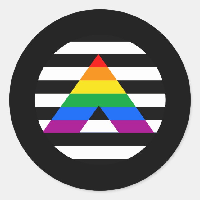 Pridet rak Ally Runt Klistermärke (Framsida)