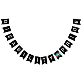 Pridet Regnbåge för HBT-TQ-funktionsnedsättning Vimplar