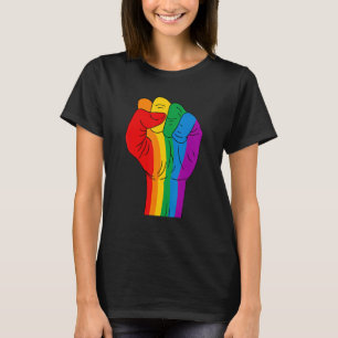 Pridet Regnbåge i Gay rights T Shirt
