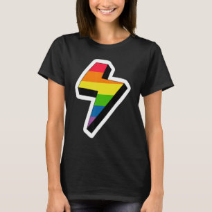 Pridet Regnbåge i Lightning Lgbtq Gay rights Proud T Shirt
