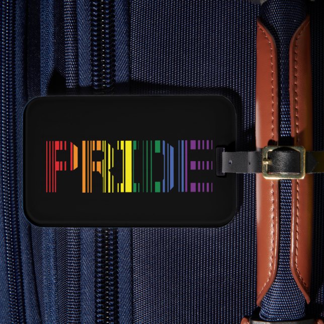 Pridet Regnbågsökning av LGBTQ-typografi Bagagebricka (Framsida Insitu 4)